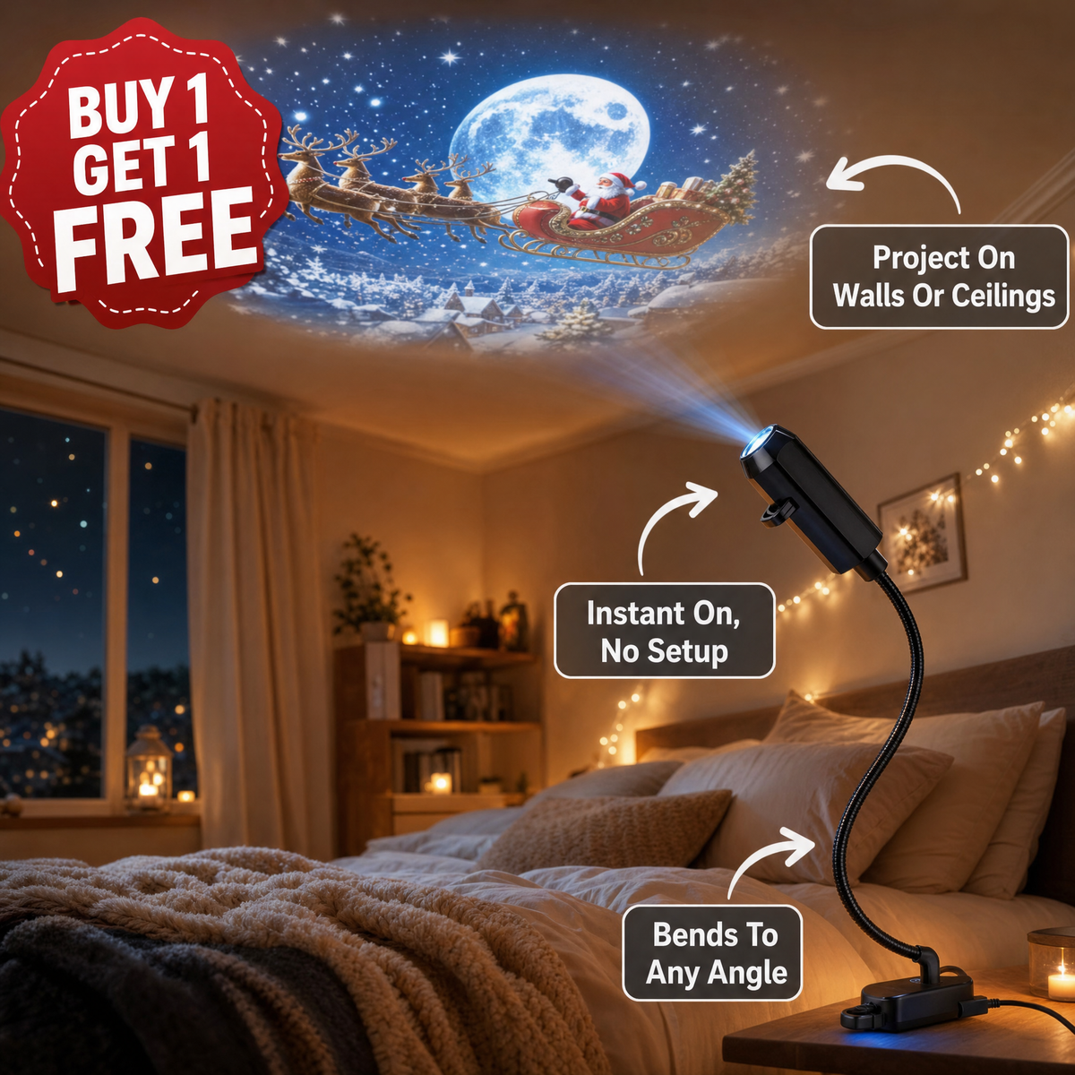 MerryCast™ - Christmas Projector Buy One Get One FREE