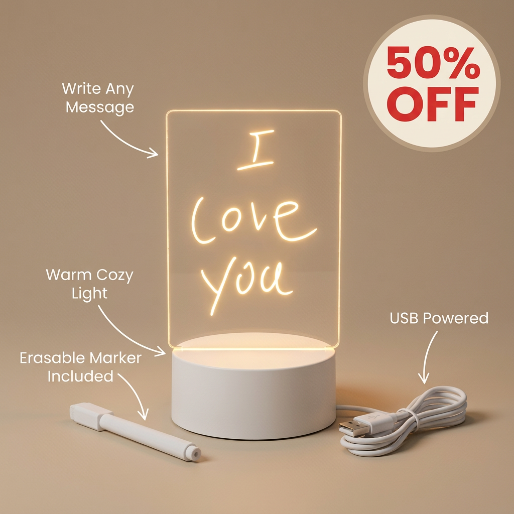 GlowNote™ -  LED Scribble Night Light