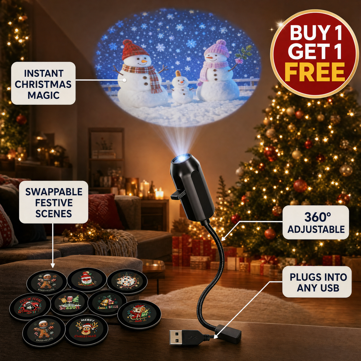 MerryCast™ - Christmas Projector Buy One Get One FREE