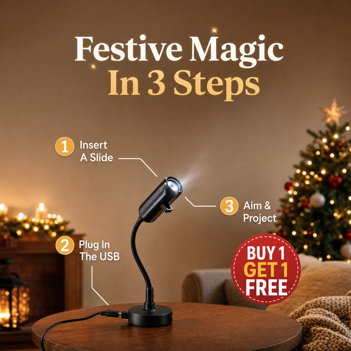 MerryCast™ - Christmas Projector Buy One Get One FREE